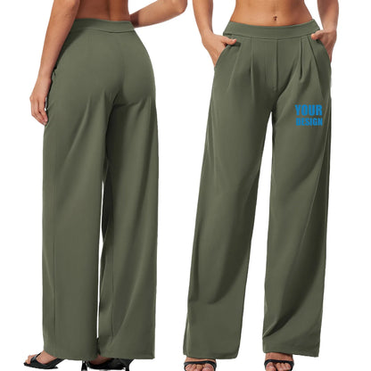 Pers LOGO custom women's 2026 new sports trousers high waist loose yoga pants quick drying running casual fitness trousers