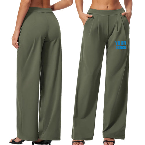 Pers LOGO custom women's 2026 new sports trousers high waist loose yoga pants quick drying running casual fitness trousers