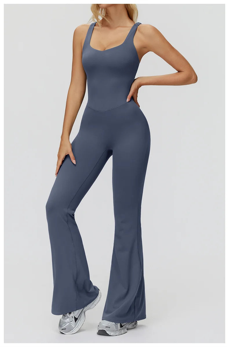 TRY TO BN Sports Jumpsuit Yoga Cross Beautiful Back Fitness Workout Bodysuit One Piece Sets Sportswear Running Gym Woman Clothes