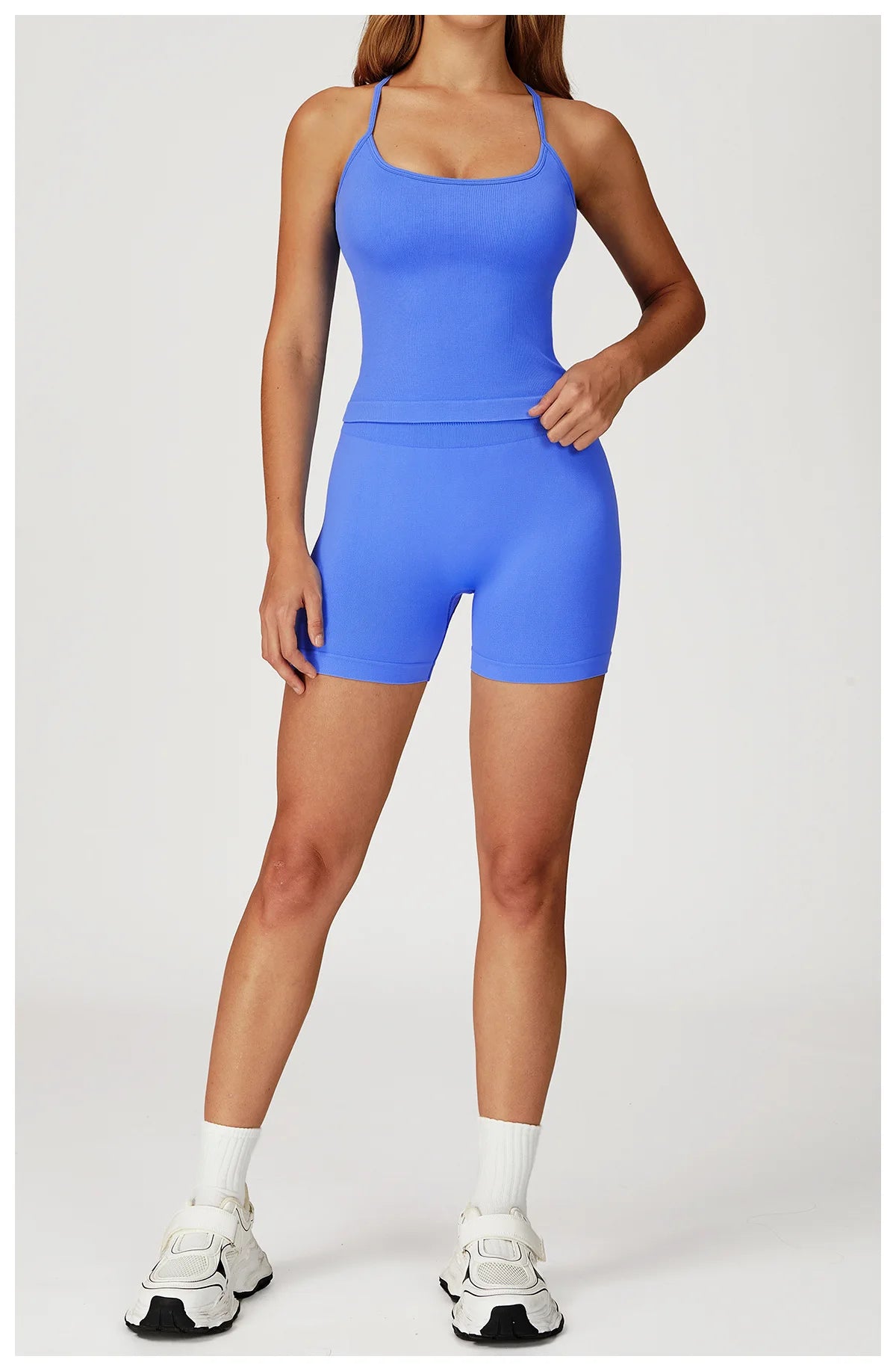 Custom LOGO women's seamless new yoga vest strap cross back sports underwear outdoor running fitness top