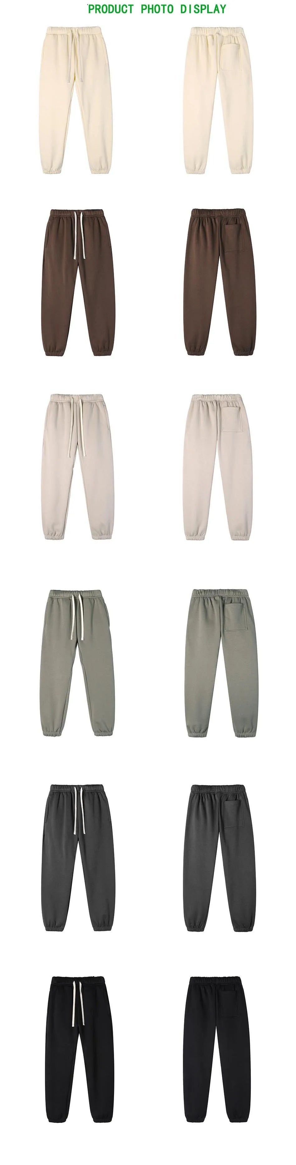 High Quality brand Fashion Style Plain Sweatpants Hip Hop Jogging Pants Warm Fleece Unisex High Streetwear Sports Pants