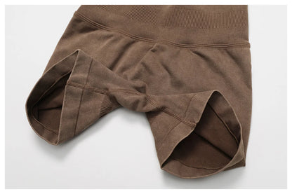 Sand Washed Yoga Shorts Women Yoga Shorts High Waist Workout Shorts Fitness Yoga Lift Butt Fitness Yoga Gym Running Short Pants
