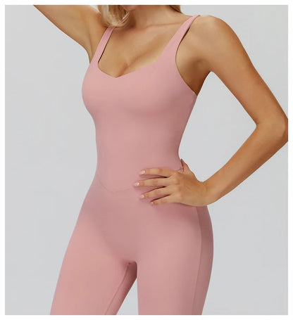 TRY TO BN Sports Jumpsuit Yoga Cross Beautiful Back Fitness Workout Bodysuit One Piece Sets Sportswear Running Gym Woman Clothes