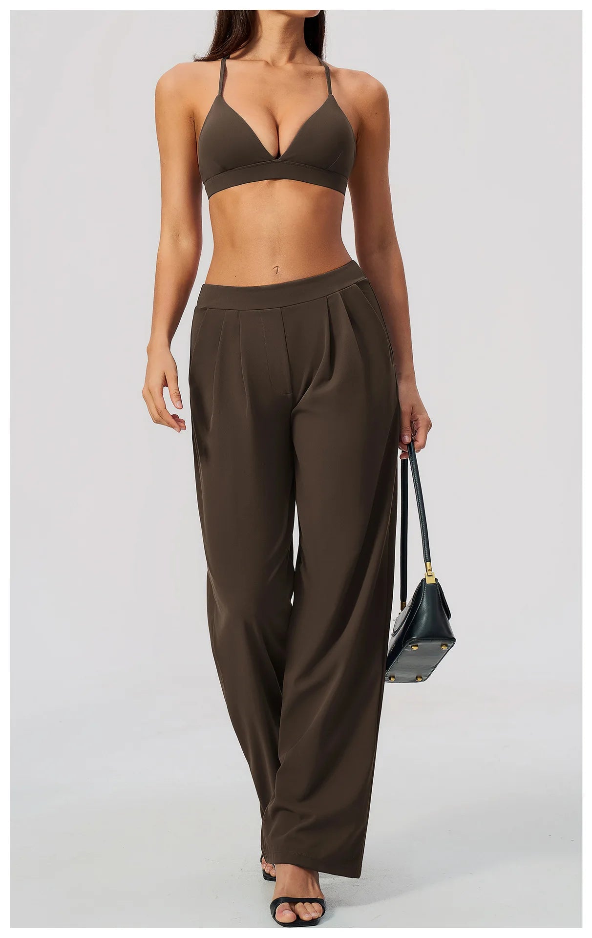 Pers LOGO custom women's 2026 new sports trousers high waist loose yoga pants quick drying running casual fitness trousers