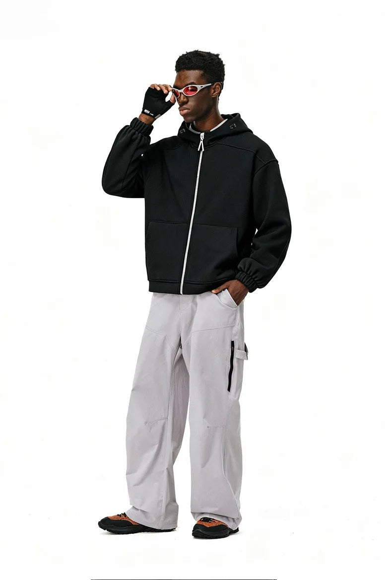 Personalized LOGO Custom Men's Temperature Control Fleece Zipper Hooded Sweater 2026 Spring and Autumn Sports Couple Jacket Top