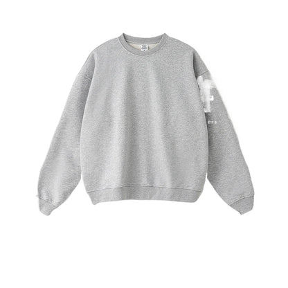 Custom LOGO men's and women's spring autumn and winter new American 440G heavy terry loose pullover crew neck sweater