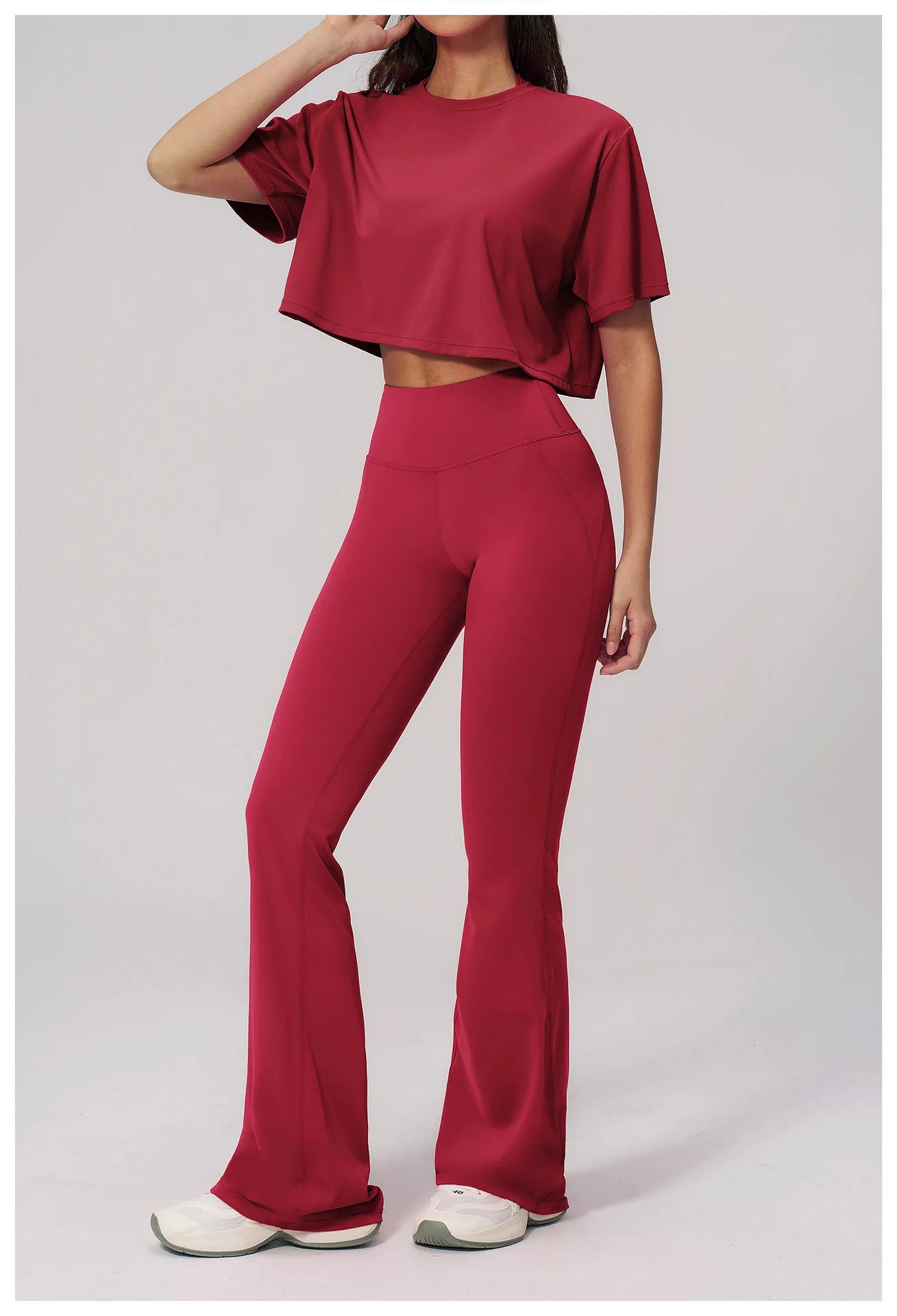 Custom LOGO women's yoga clothes, short sleeves, tight quick-drying trousers, fitness clothes, high-intensity sports suits