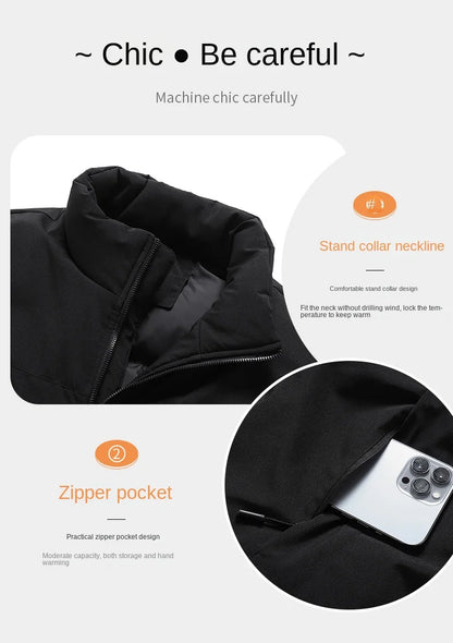Custom logo Mens winter Sleeveless Jackets personality customaization Down Warmth Ultra Light Vest Jacket Autumn Casual Vest