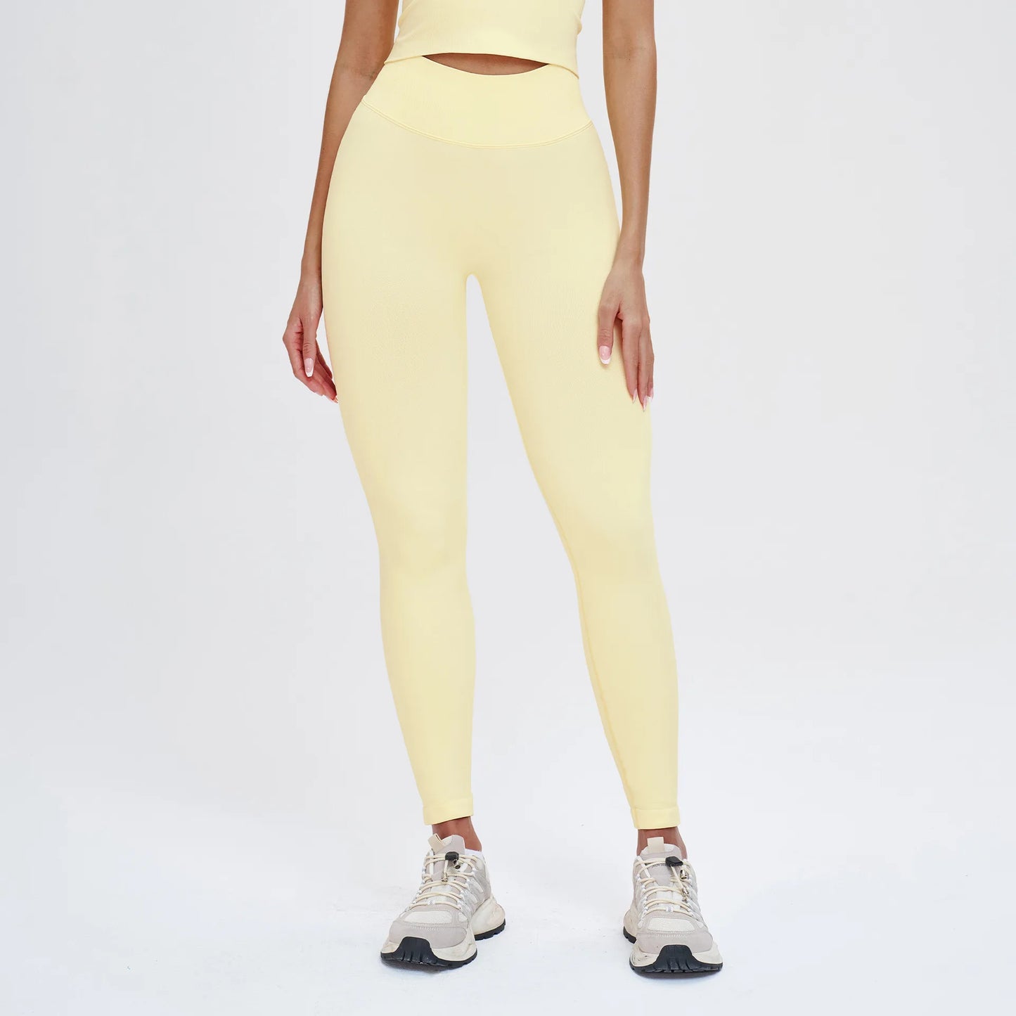 Customized LOGO women's peach buttocks seamless belly tight yoga pants running sports quick-drying fitness trousers