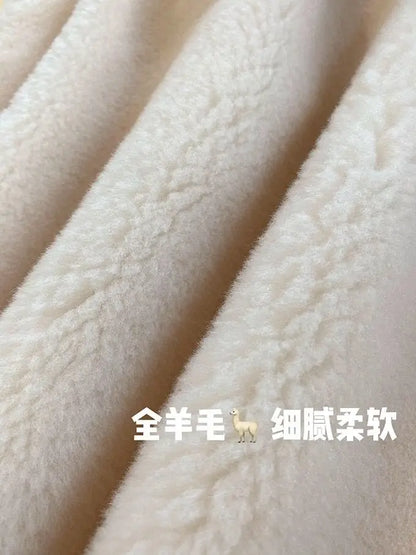 Lamb Fur Jacket for Women Pure Wool Fur Coats Particle Sheep Fleece Gold Buckle Composite Fur Integrated Women's Winter Coat FCY