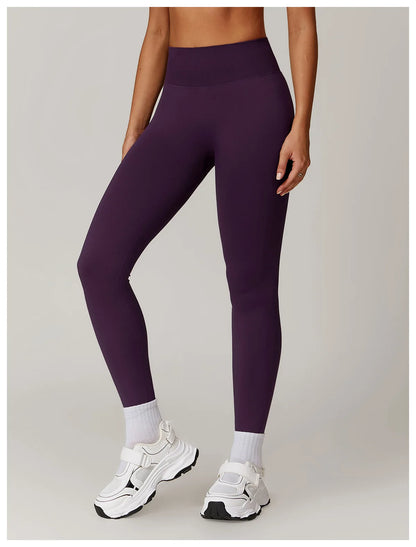 Customized LOGO women's peach buttocks seamless belly tight yoga pants running sports quick-drying fitness trousers