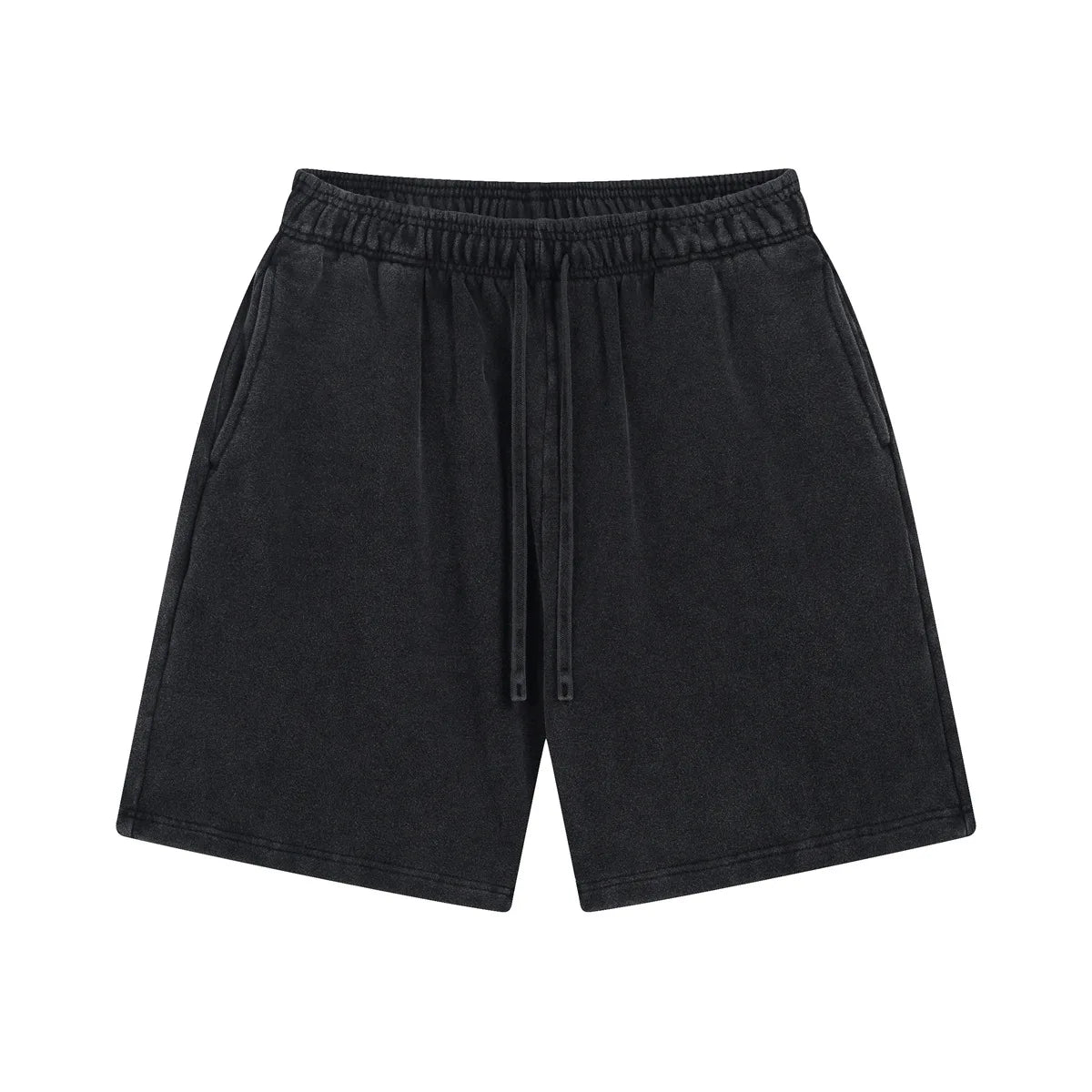 Custom LOGO men's new washed 420G European and American 100% cotton retro terry couple casual sports shorts
