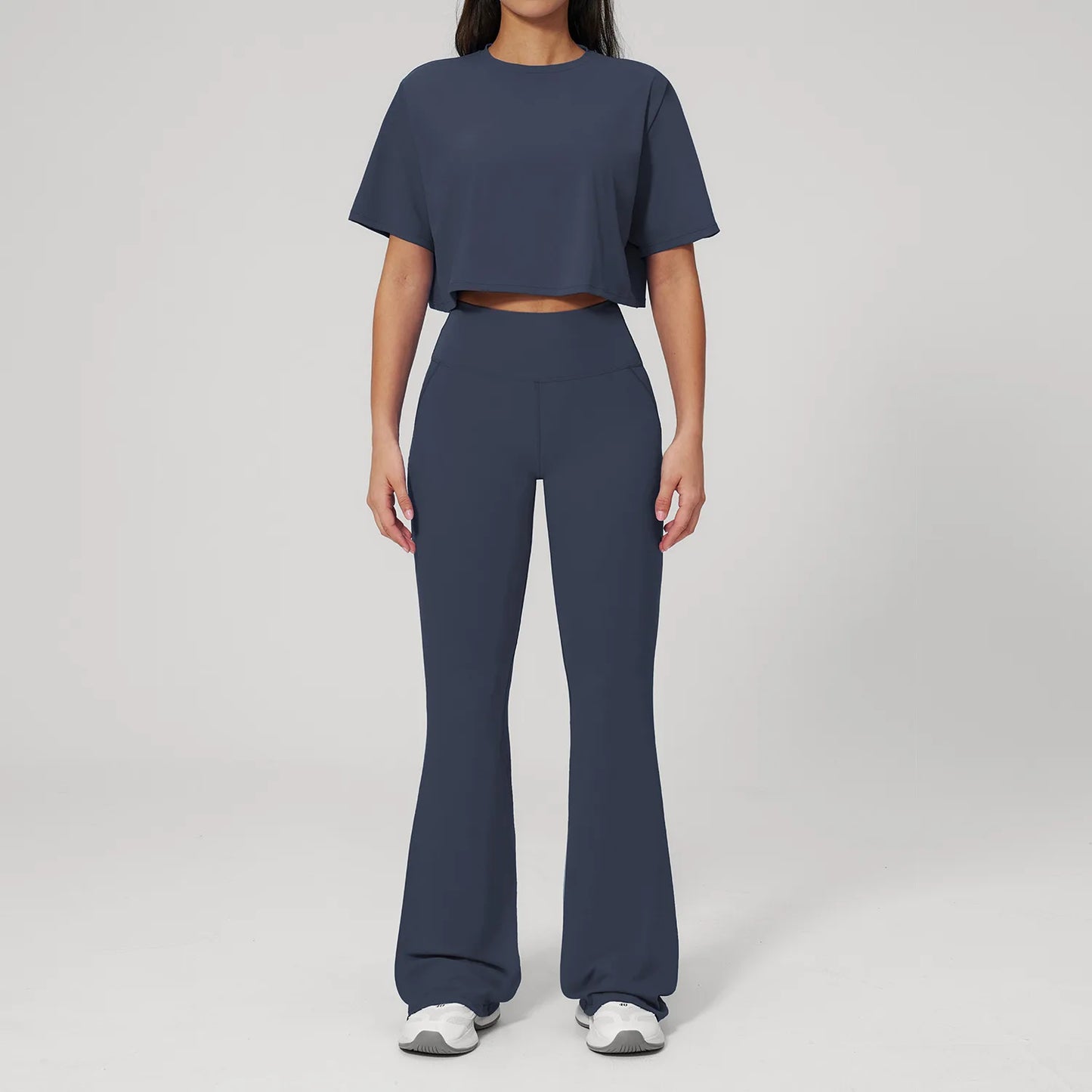 Custom LOGO women's yoga clothes, short sleeves, tight quick-drying trousers, fitness clothes, high-intensity sports suits