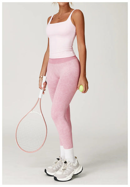 Custom LOGO Women's Seamless Sandblasting Yoga Pants High Waist Hip Lift Tight Running Sports Fitness Yoga Pants