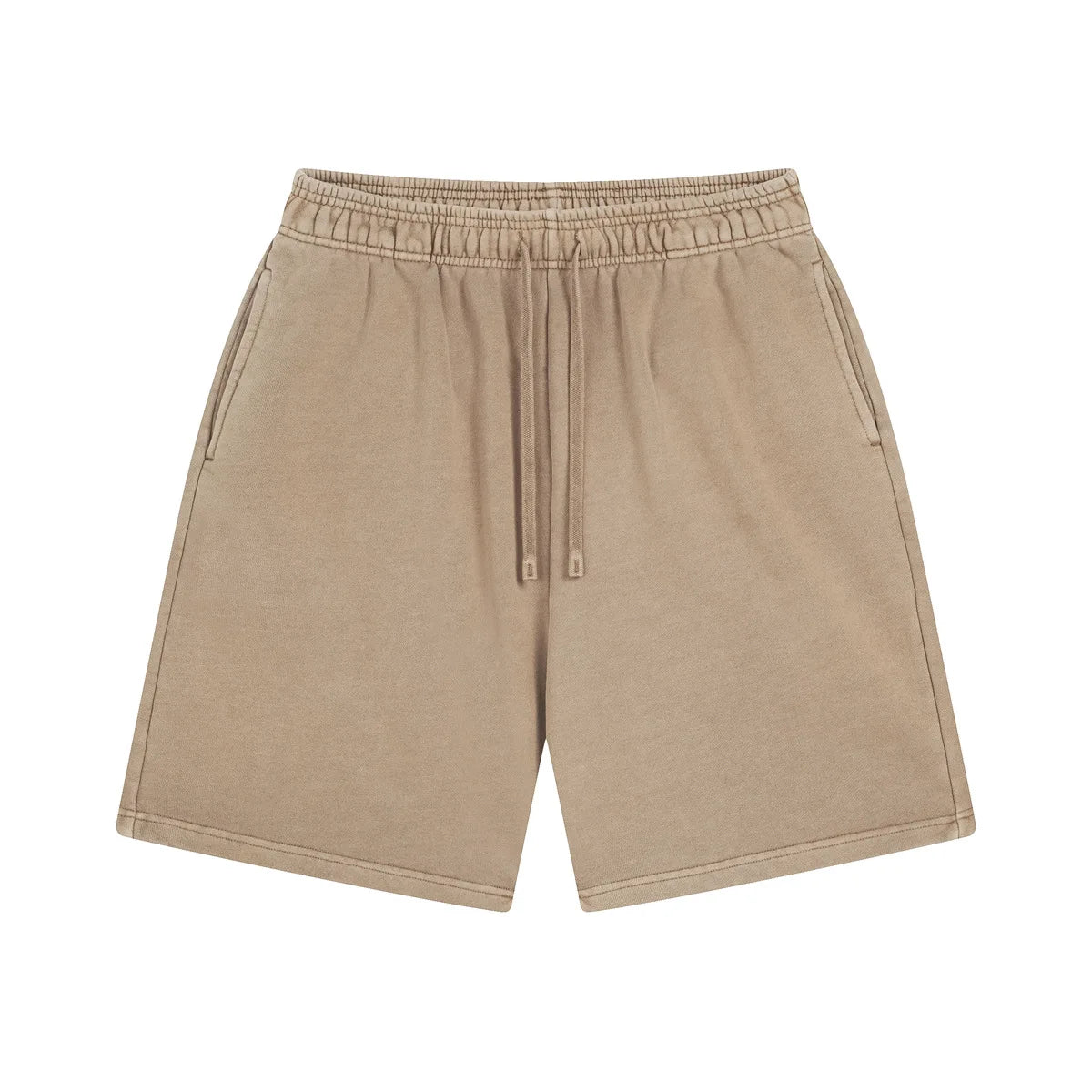 Custom LOGO men's new washed 420G European and American 100% cotton retro terry couple casual sports shorts