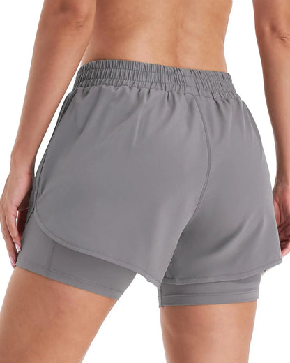 Custom LOGO women's breathable loose anti-light yoga zipper pocket outdoor mountaineering running sports shorts