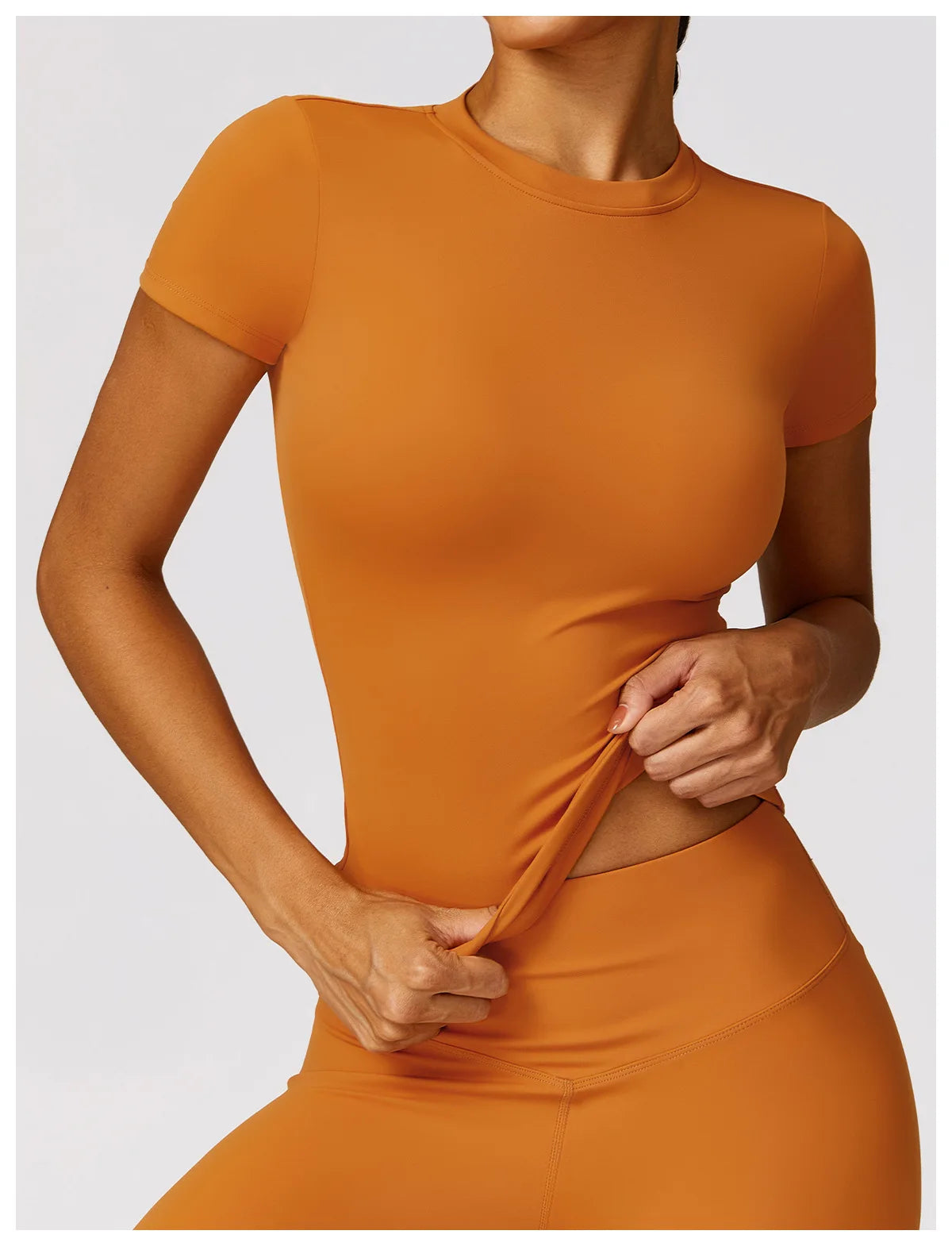 Custom LOGO women's summer short-sleeved t-shirt quick-drying yoga clothes fitness tops outdoor running sports short sleeves