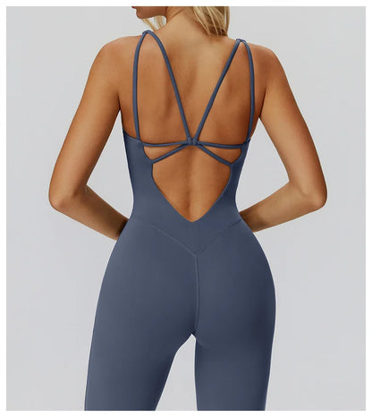 TRY TO BN Sports Jumpsuit Yoga Cross Beautiful Back Fitness Workout Bodysuit One Piece Sets Sportswear Running Gym Woman Clothes