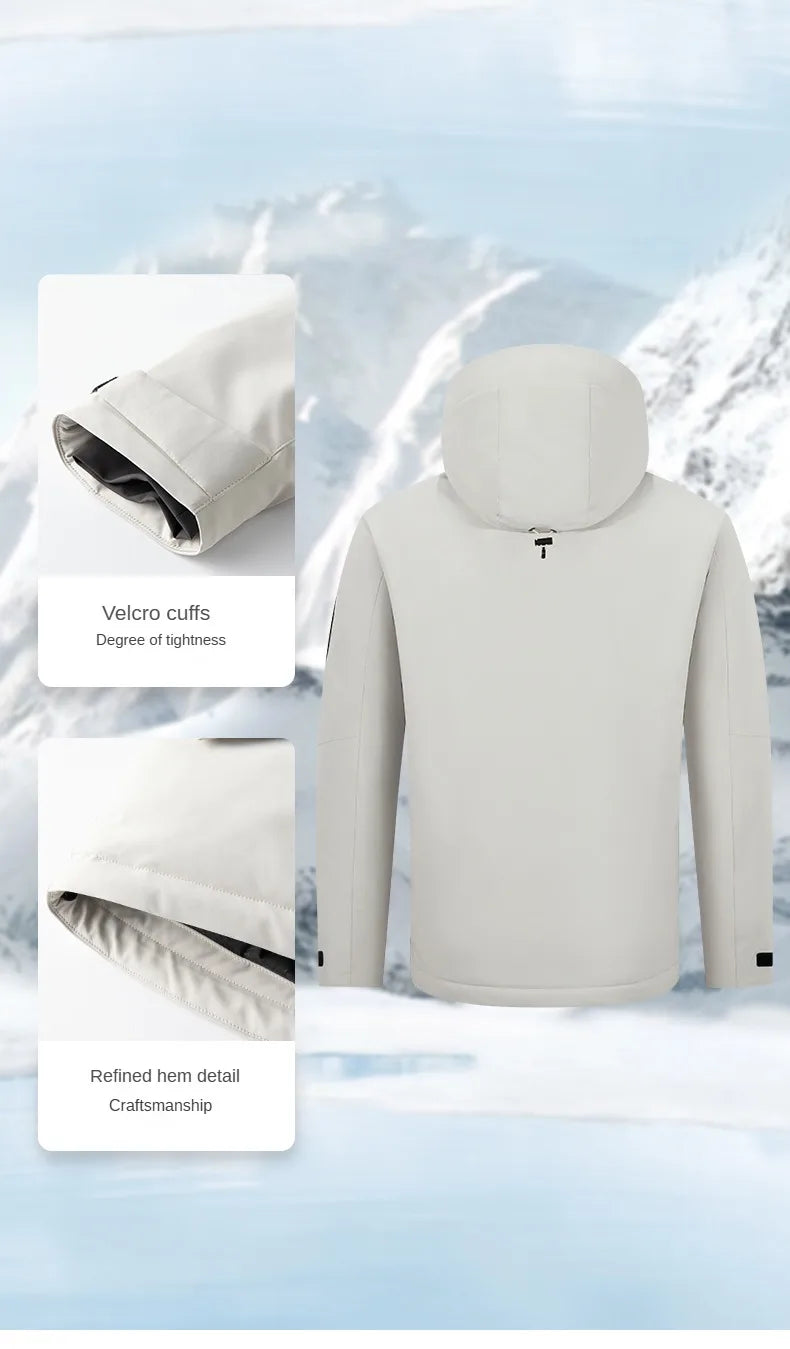 Winter Warm duck down Jacket Custom Logo Thick Skiing Down Jacket Coat Print Company Brand Design Outdoor Windproof jacket