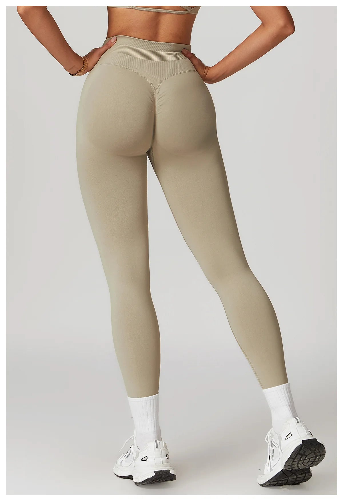 Customized LOGO women's peach buttocks seamless belly tight yoga pants running sports quick-drying fitness trousers