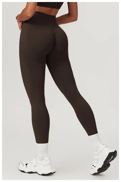 Customized LOGO women's peach buttocks seamless belly tight yoga pants running sports quick-drying fitness trousers