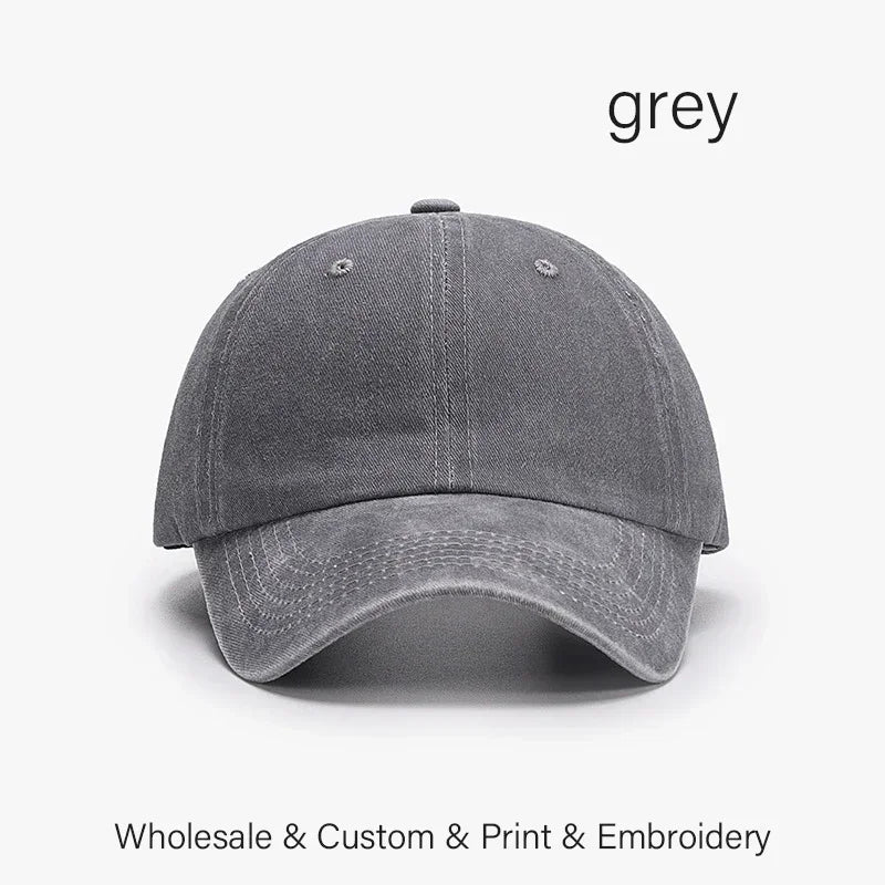 SLECKTON Custom Cap Logo Embroidery Retro Baseball Cap for Men and Women DIY Design Letter Hat Customize Graphic Print Wholesale
