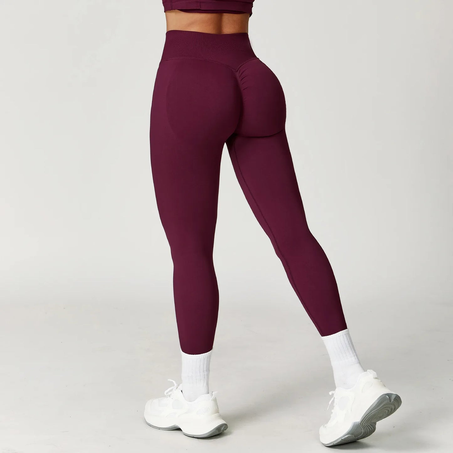 Customized LOGO women's peach buttocks seamless belly tight yoga pants running sports quick-drying fitness trousers