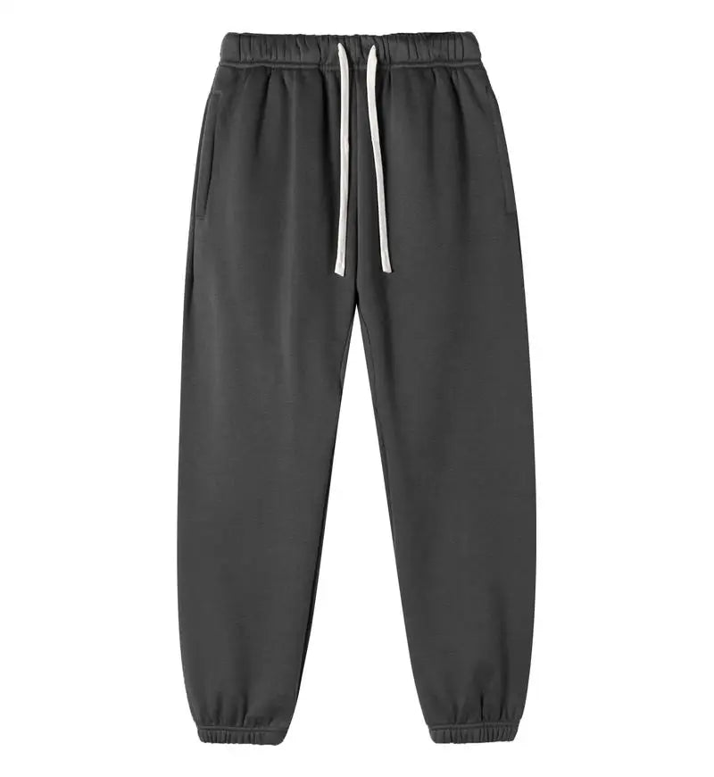High Quality brand Fashion Style Plain Sweatpants Hip Hop Jogging Pants Warm Fleece Unisex High Streetwear Sports Pants