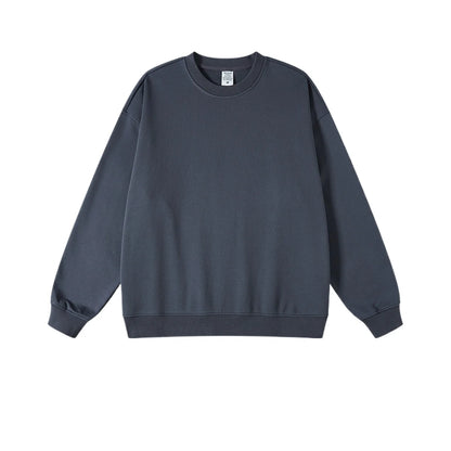 Custom LOGO men's and women's spring autumn and winter new American 440G heavy terry loose pullover crew neck sweater