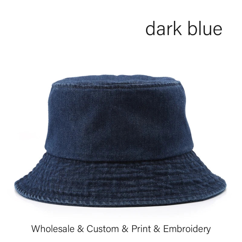 SLECKTON Custom Cap LOGO Embroidery Bucket Hat for Men and Women Brand Design DIY Print Hat Summer Fisherman Hat Solid Unisex