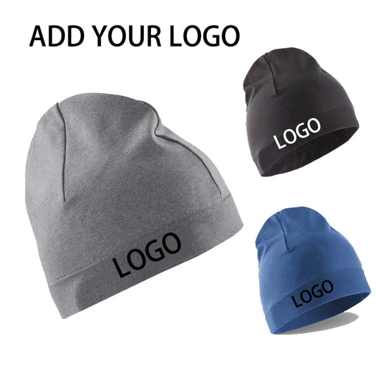 Custom Running Hats Skullcaps Winter Classic Windproof Solid Color Sport Bonnet Breathable Warmer Sport Caps Winter Cycling