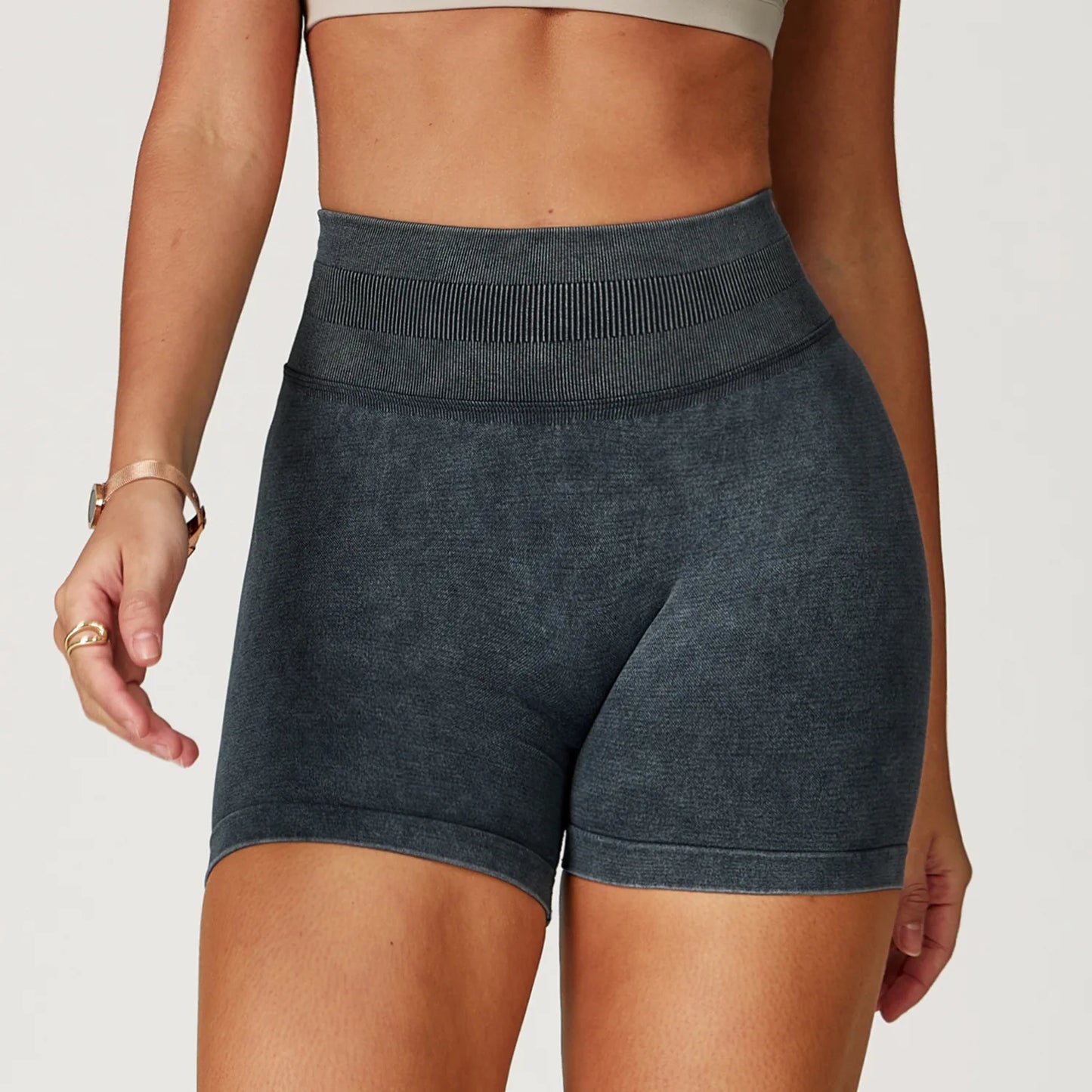 Sand Washed Yoga Shorts Women Yoga Shorts High Waist Workout Shorts Fitness Yoga Lift Butt Fitness Yoga Gym Running Short Pants