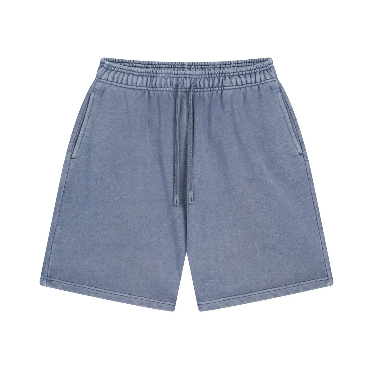 Custom LOGO men's new washed 420G European and American 100% cotton retro terry couple casual sports shorts