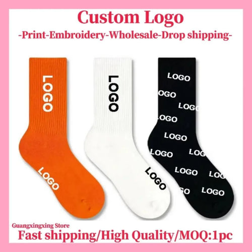 Customized socks for men and women can be customized logo printed embroidery boat socks and stockings.