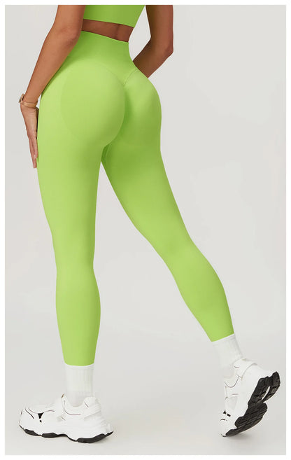 Customized LOGO women's peach buttocks seamless belly tight yoga pants running sports quick-drying fitness trousers