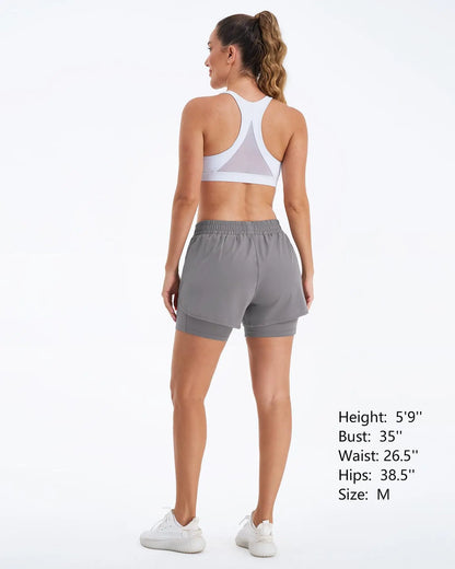 Custom LOGO women's breathable loose anti-light yoga zipper pocket outdoor mountaineering running sports shorts