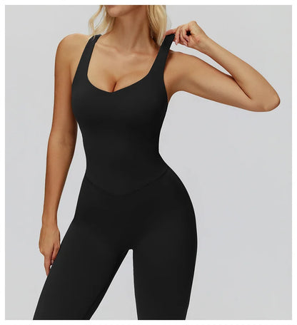 TRY TO BN Sports Jumpsuit Yoga Cross Beautiful Back Fitness Workout Bodysuit One Piece Sets Sportswear Running Gym Woman Clothes