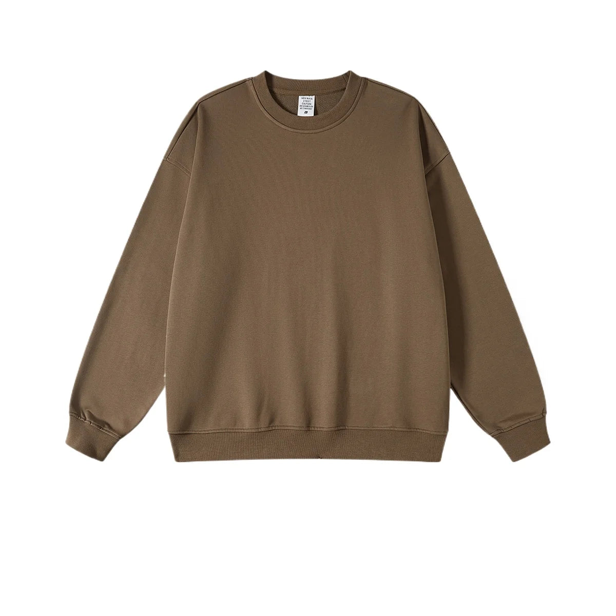 Custom LOGO men's and women's spring autumn and winter new American 440G heavy terry loose pullover crew neck sweater