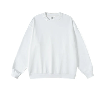 Custom LOGO men's and women's spring autumn and winter new American 440G heavy terry loose pullover crew neck sweater