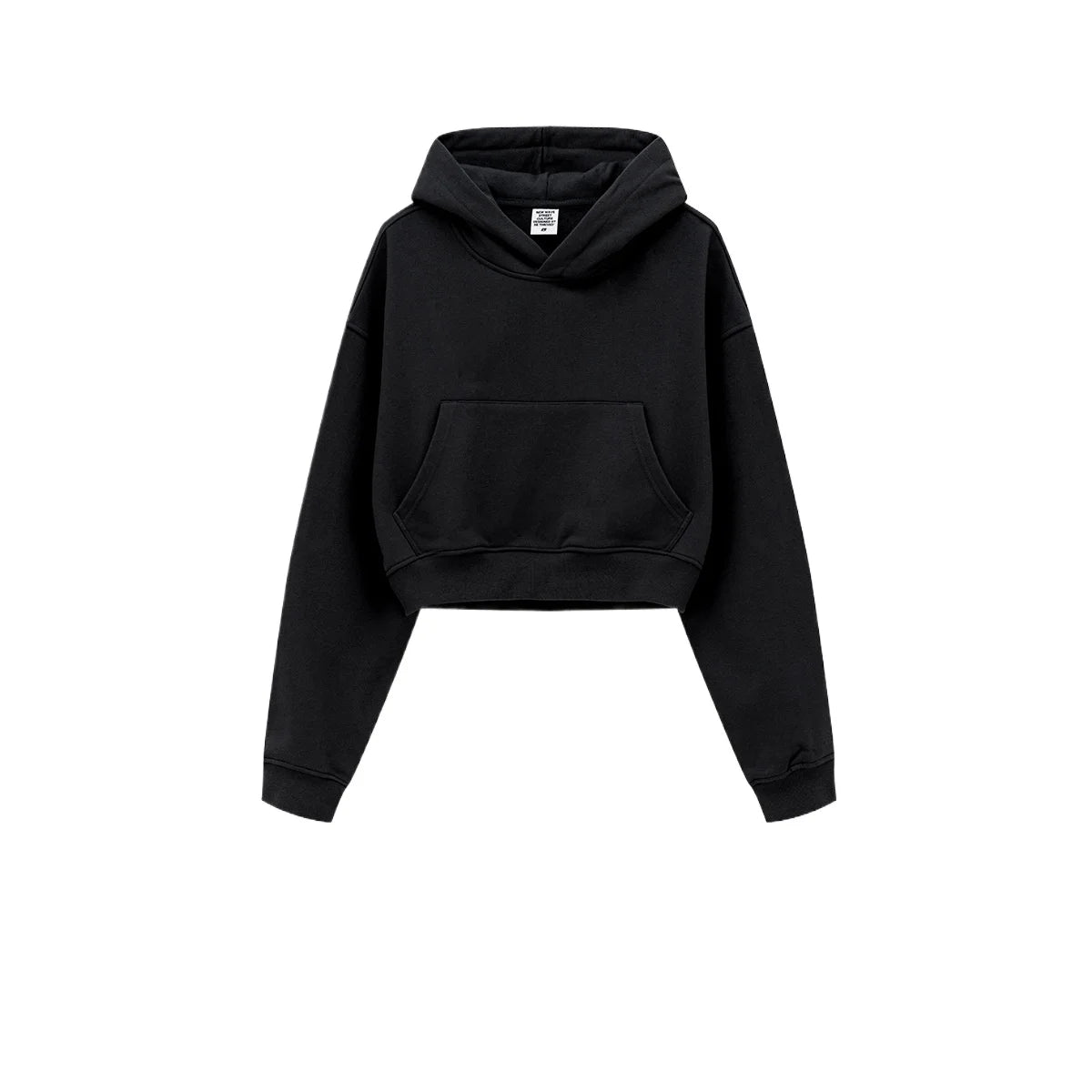 Customized LOGO women's new autumn blockbuster 445G big pocket hooded sweater short top