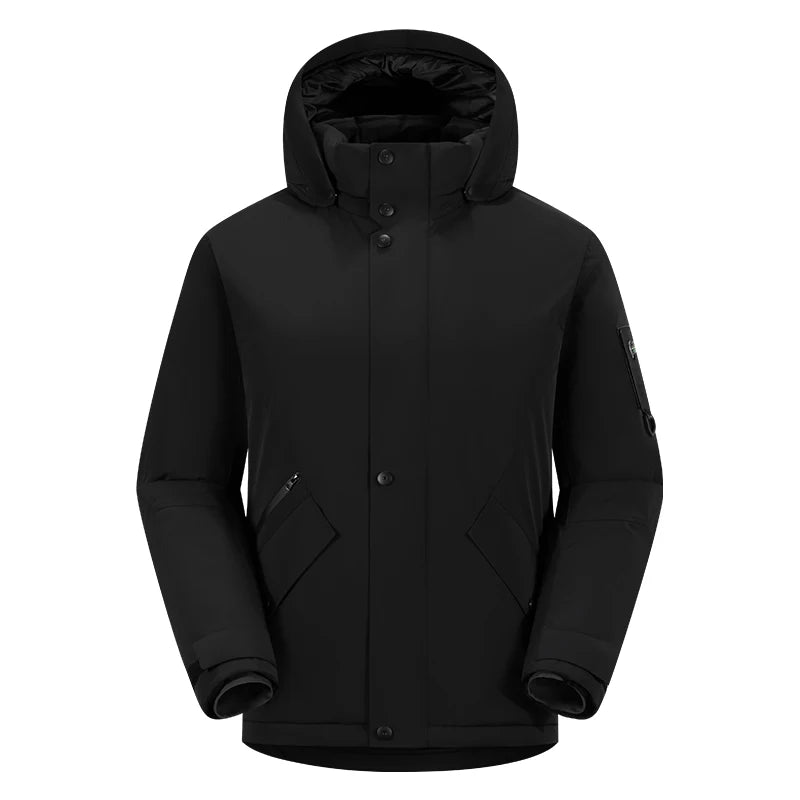 Winter Warm duck down Jacket Custom Logo Thick Skiing Down Jacket Coat Print Company Brand Design Outdoor Windproof jacket