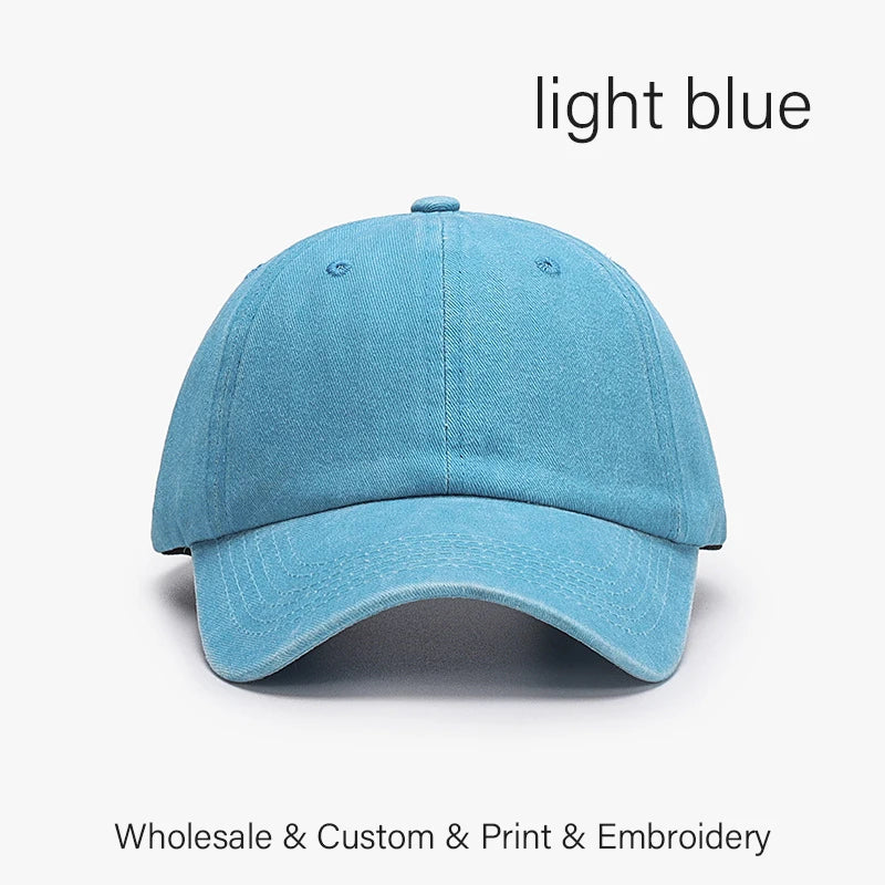 SLECKTON Custom Cap Logo Embroidery Retro Baseball Cap for Men and Women DIY Design Letter Hat Customize Graphic Print Wholesale
