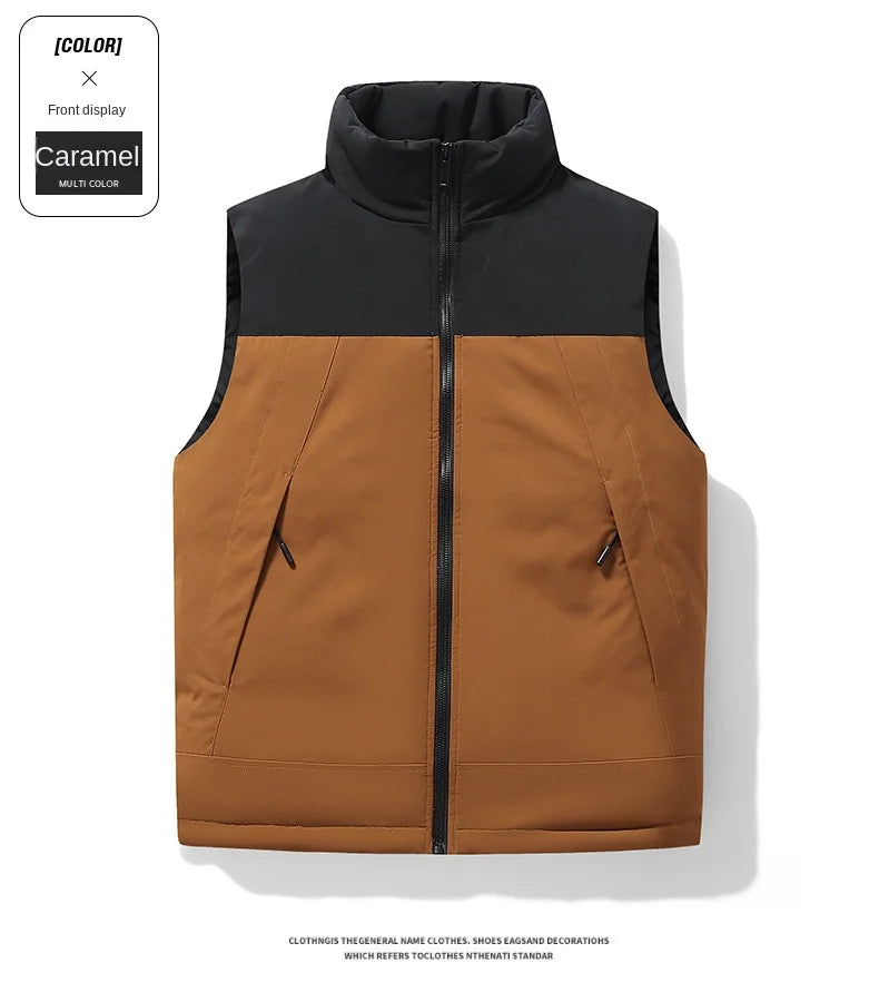 Custom logo Mens winter Sleeveless Jackets personality customaization Down Warmth Ultra Light Vest Jacket Autumn Casual Vest