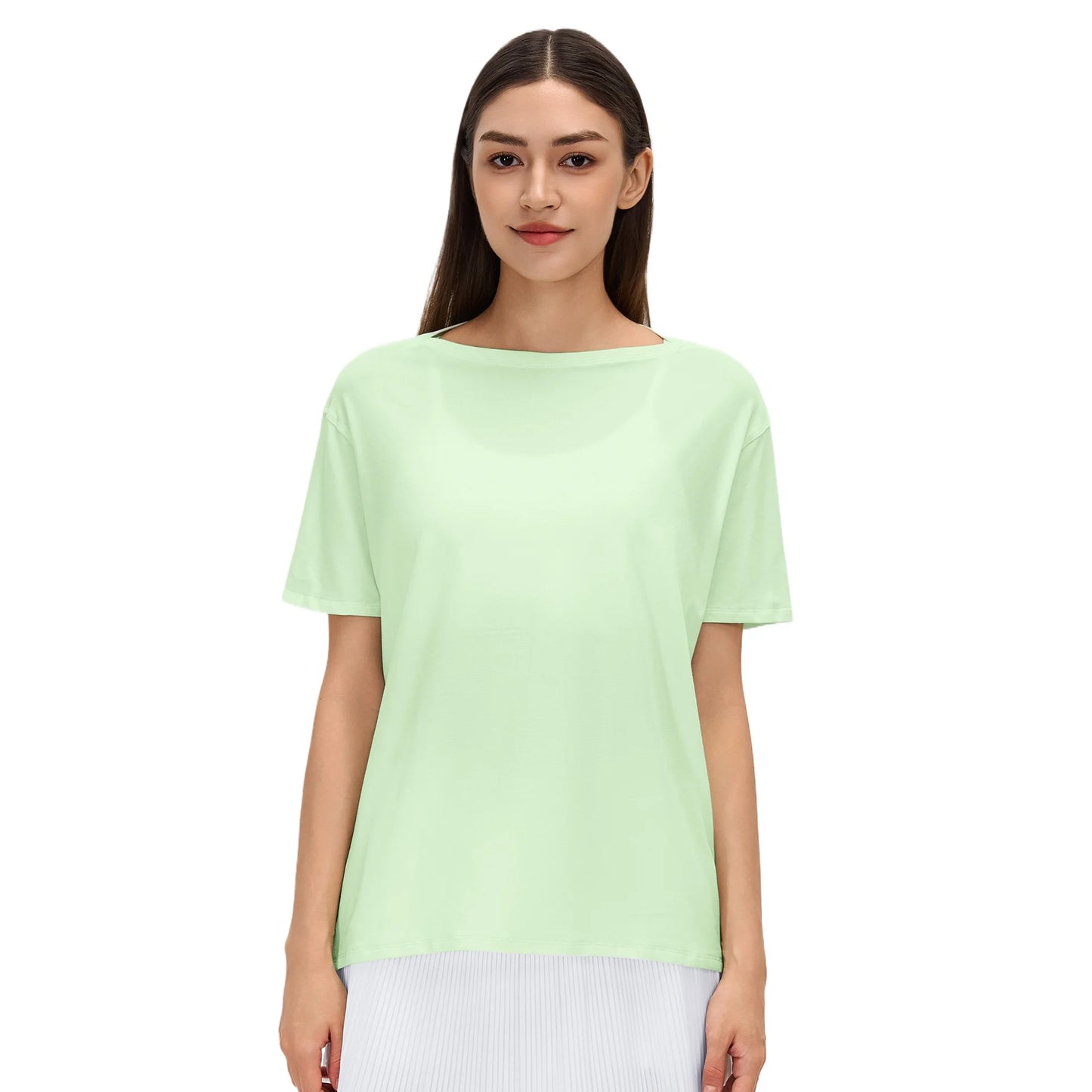 Custom LOGO Women's Summer Short Sleeve Loose Casual Running T-Shirt Yoga Fitness Sports Top Breathable Sweating