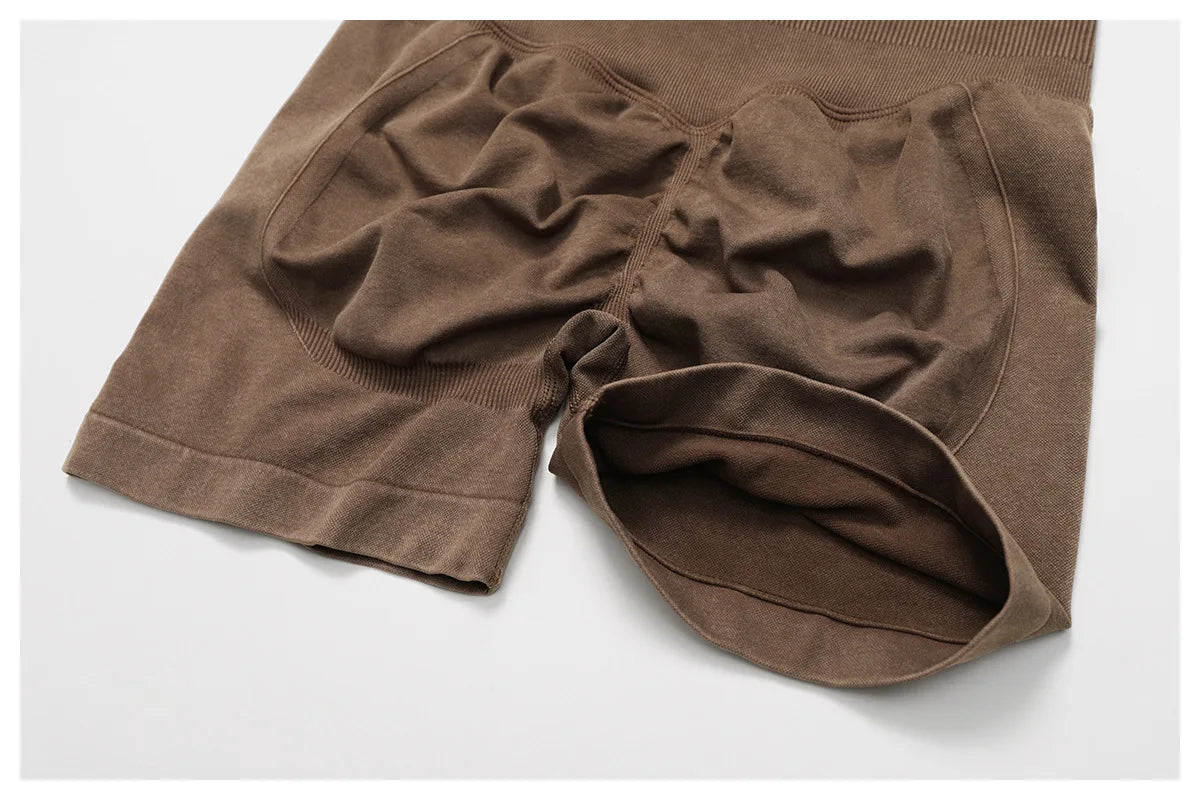 Sand Washed Yoga Shorts Women Yoga Shorts High Waist Workout Shorts Fitness Yoga Lift Butt Fitness Yoga Gym Running Short Pants