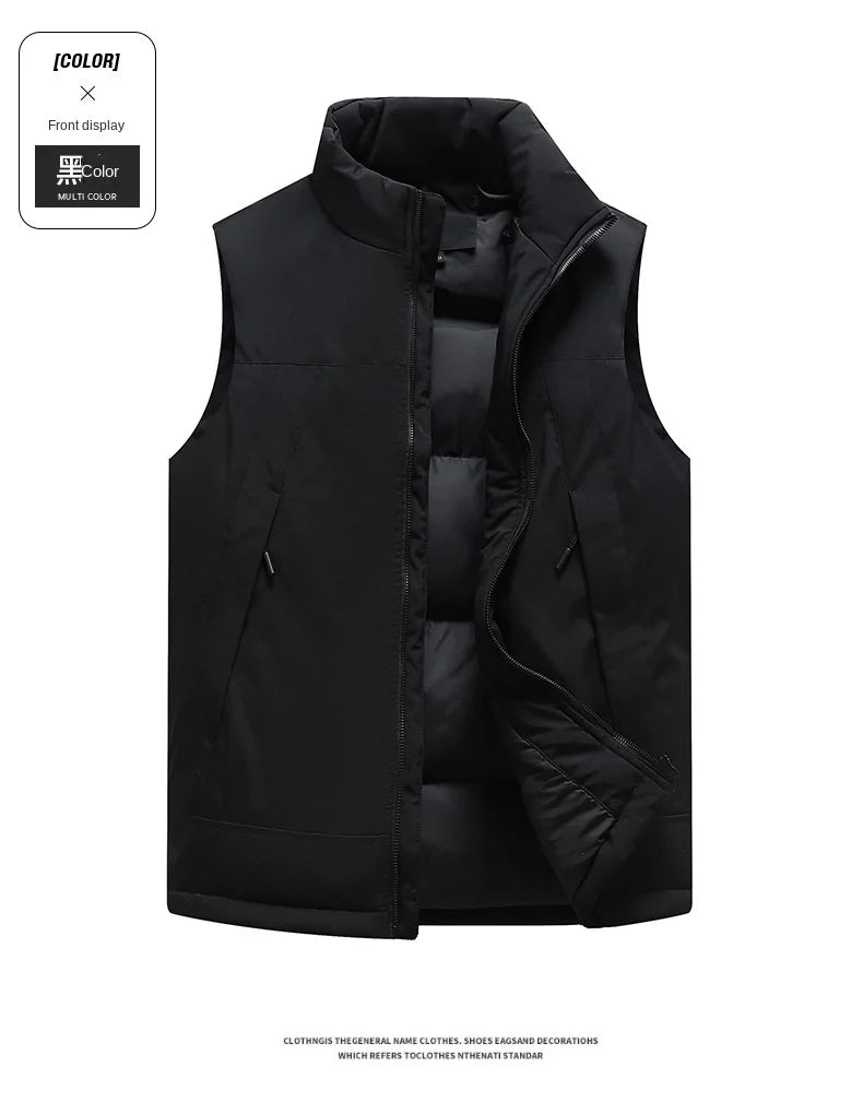 Custom logo Mens winter Sleeveless Jackets personality customaization Down Warmth Ultra Light Vest Jacket Autumn Casual Vest