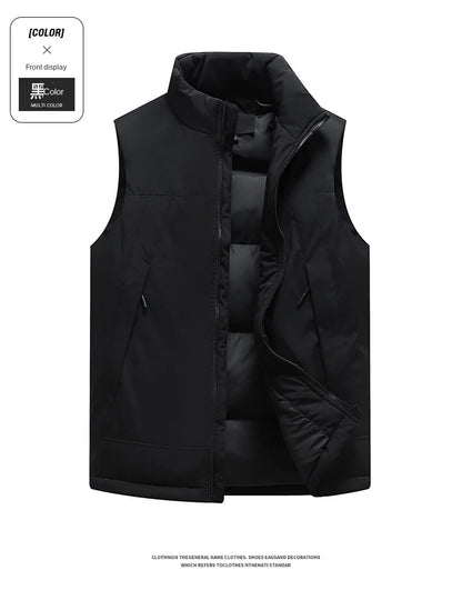 Custom logo Mens winter Sleeveless Jackets personality customaization Down Warmth Ultra Light Vest Jacket Autumn Casual Vest