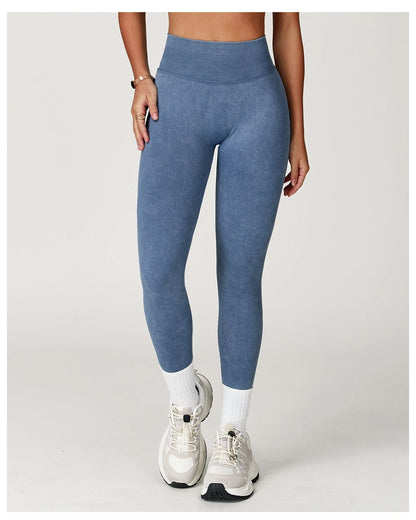 Custom LOGO Women's Seamless Sandblasting Yoga Pants High Waist Hip Lift Tight Running Sports Fitness Yoga Pants