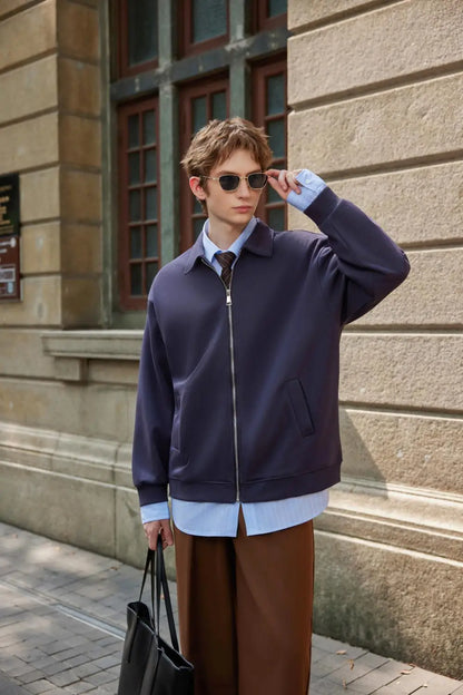 Custom LOGO New Men's Winter Knitted Zip-up Jacket Fleece Warm Hoodies Casual Sports Long Sleeve Sweatshirts Hooded Coat
