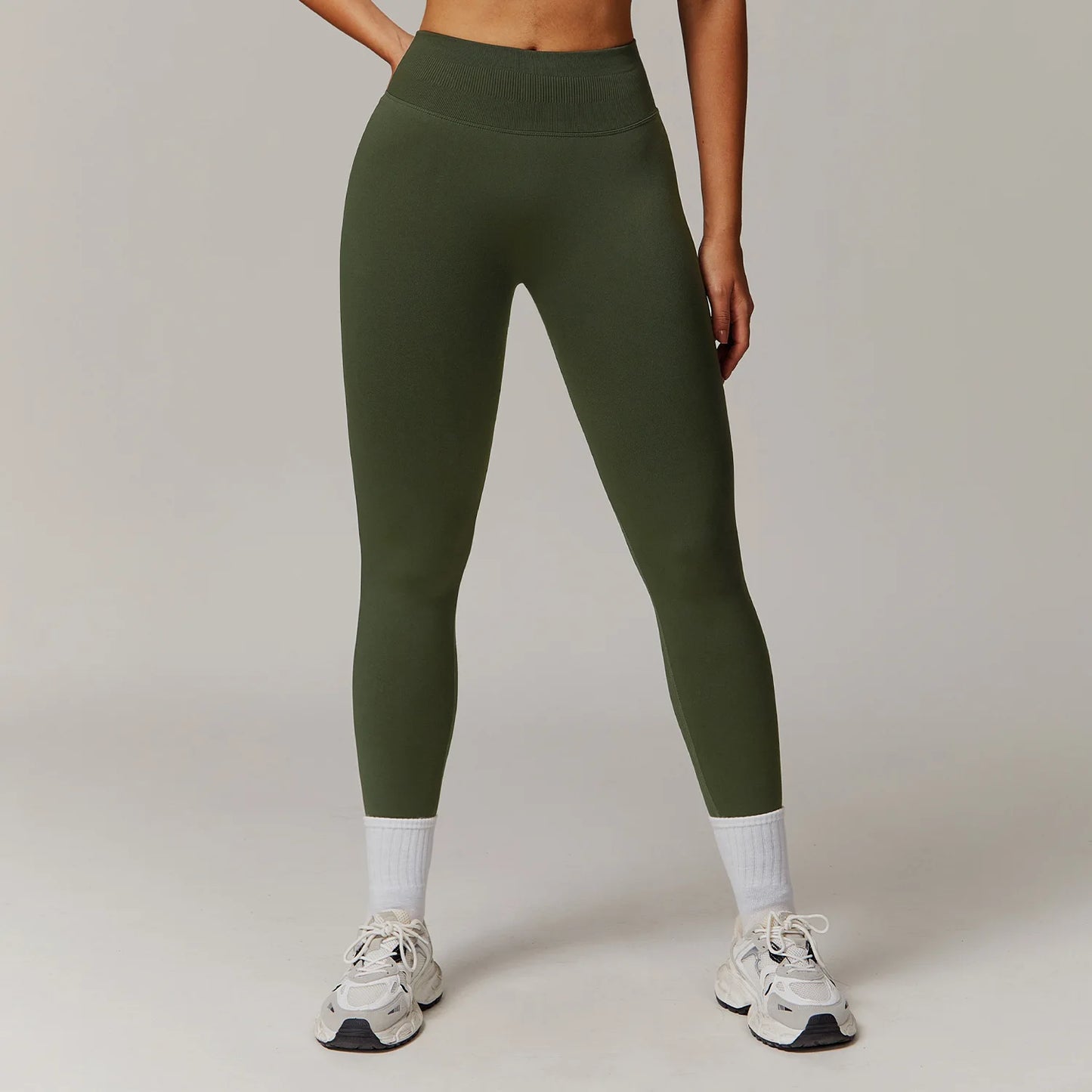 Customized LOGO women's peach buttocks seamless belly tight yoga pants running sports quick-drying fitness trousers